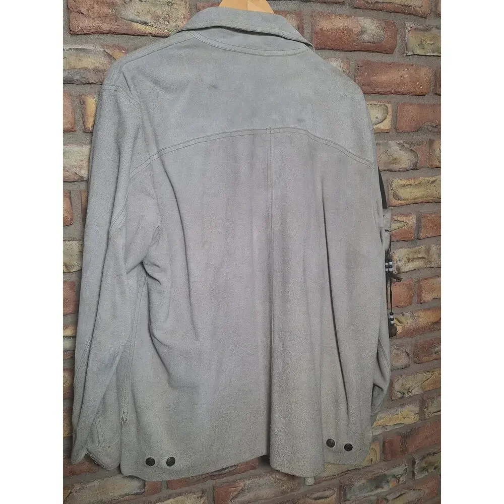 Vintage Diesel Reversible Leather Suede Shacket Shirt Jacket Mens M Archive Y2K